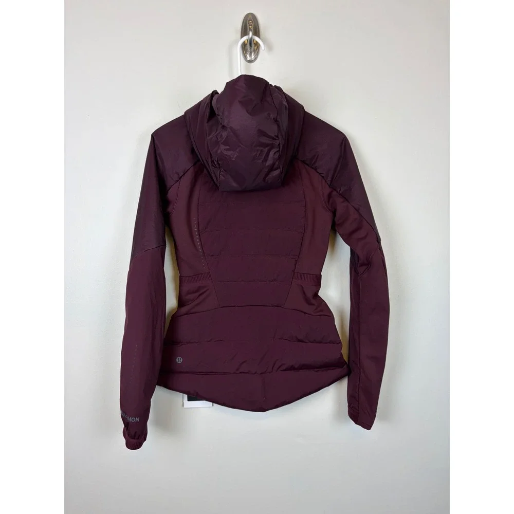 Lululemon Down For It All Jacket 2 Cassis Purple Down‎ Puffer Hooded Primaloft